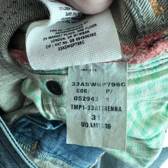 Pilcro x Anthropologie - NEW The Stet Slim Straight Distressed Jeans Sz 31 - Picture 8 of 9